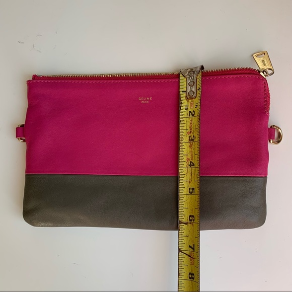 COPY Celine pink and grey leather pouch - Picture 13 of 16